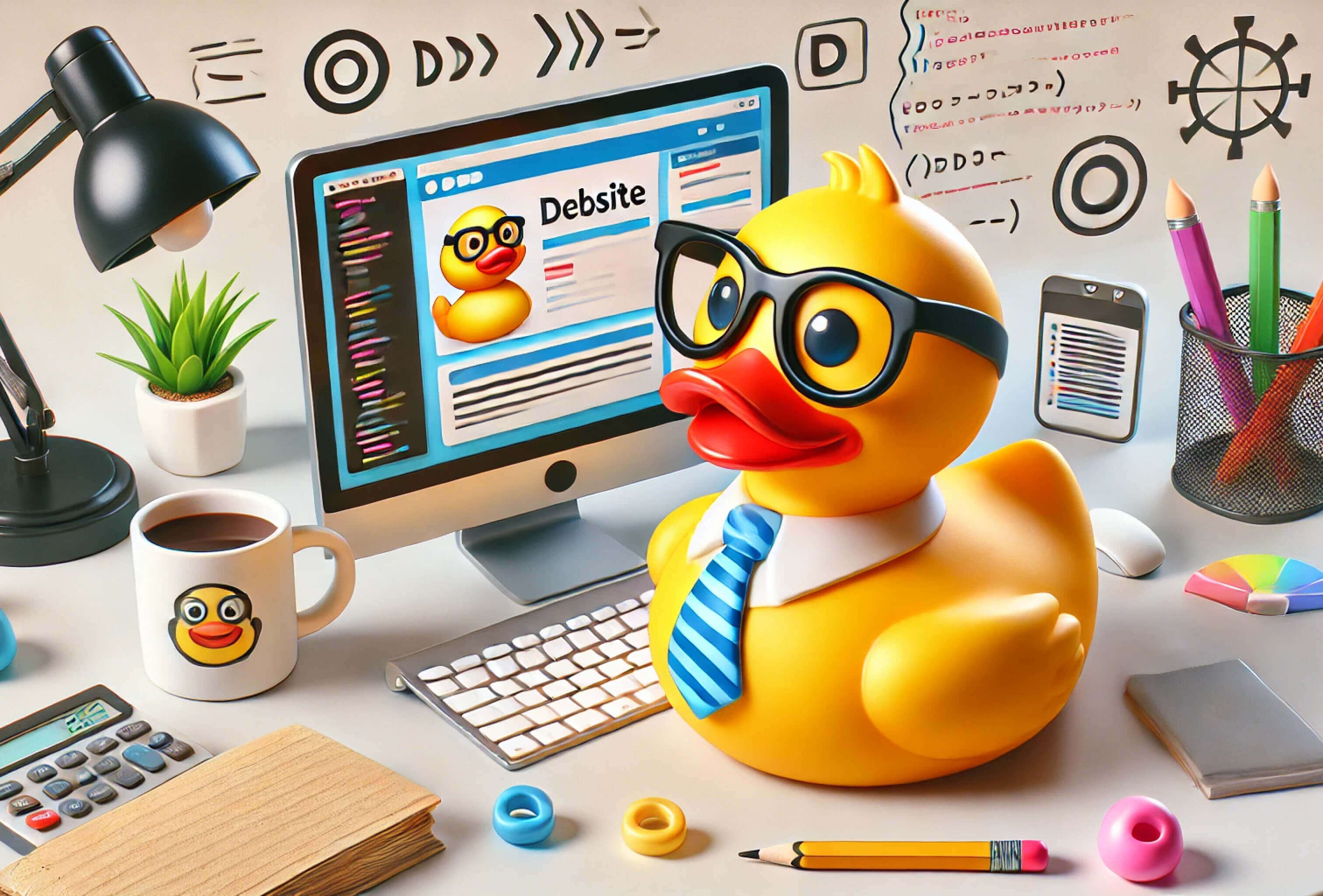 Een Rubber Ducky die kijkt naar zijn laptop